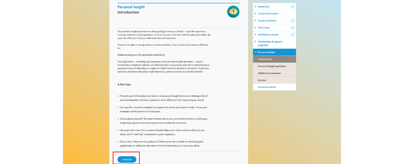 IvyMax College Application | UC application | University of California application | UC system for high school students | High school students apply for College