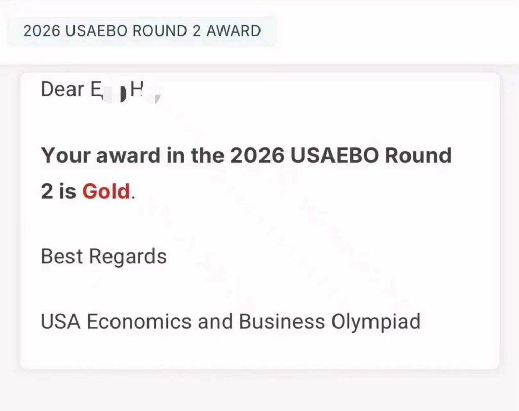 USA Economics and Business Olympiad Qualifier Notification