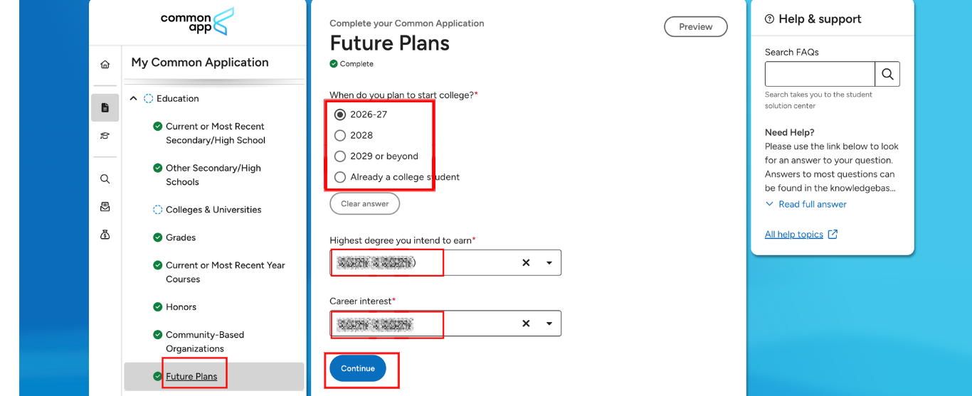 Common App 2026-2027